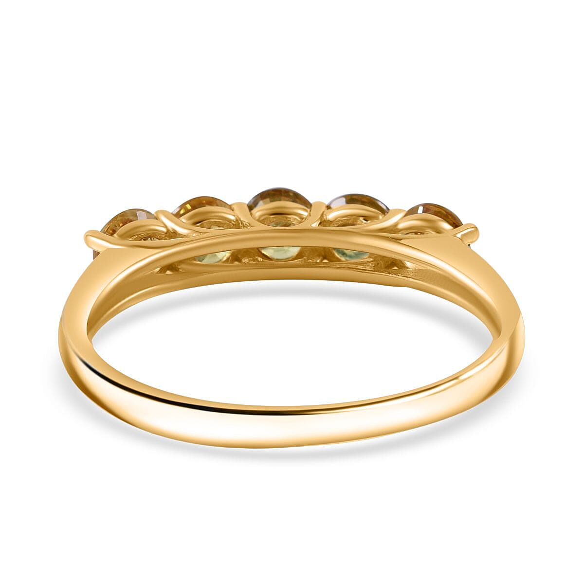 Extreme Rare Find - CHANTABURI Yellow Sapphire 5-Stone Ring in 18K Yellow Gold Vermeil Plated Sterling Silver 1.75  Ct. 7752942 4