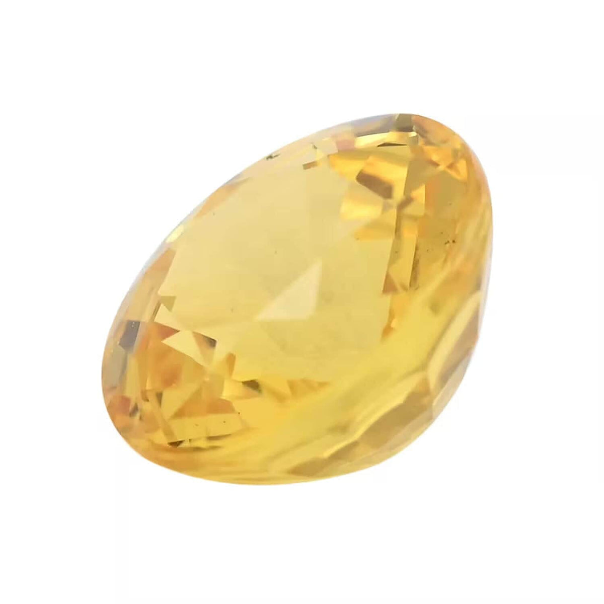 Certified &amp; Appraised 1 Ct. AAAA Yellow Sapphire Loose Gemstone in Round Shape (6 MM) 3839129 1