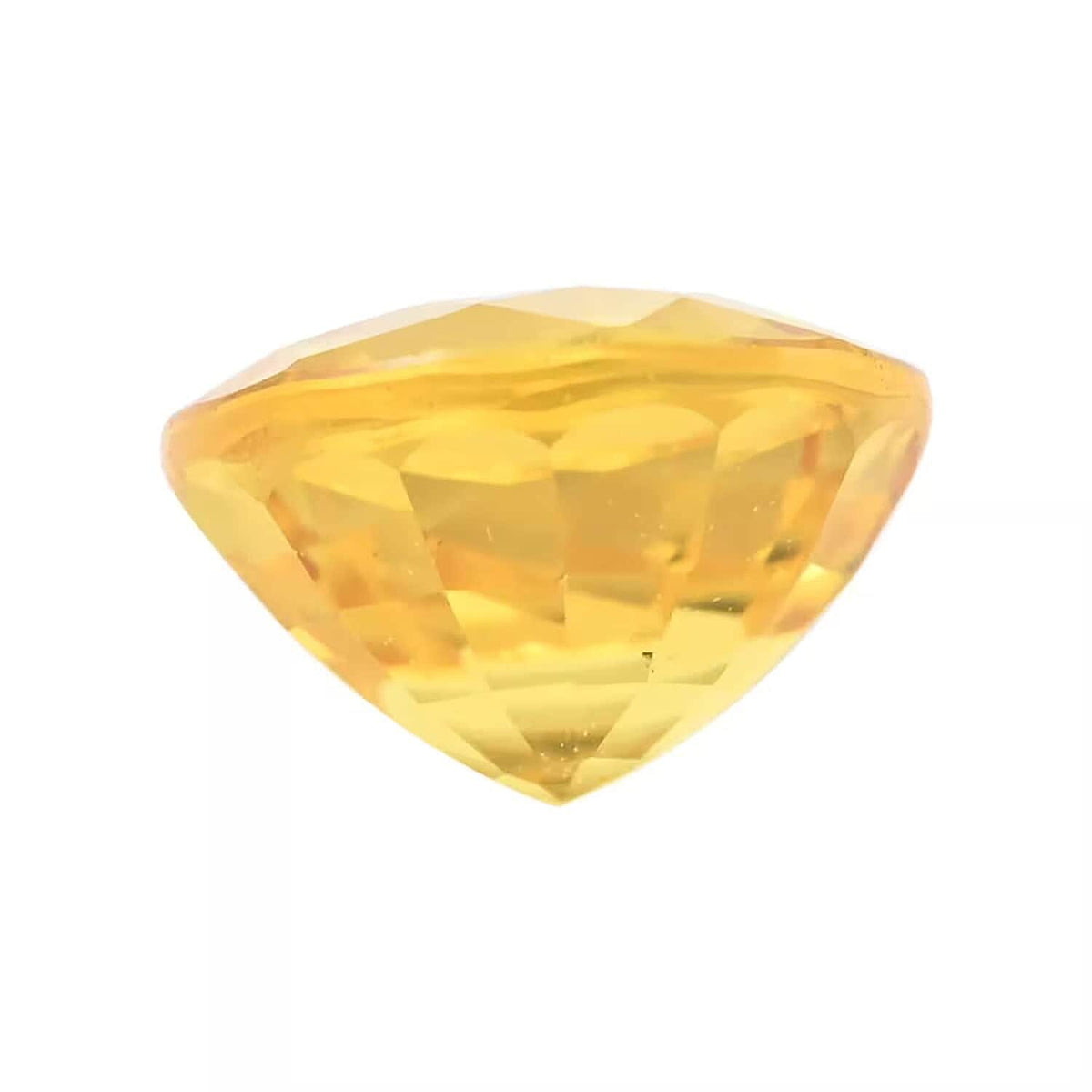 Certified &amp; Appraised 1 Ct. AAAA Yellow Sapphire Loose Gemstone in Round Shape (6 MM) 3839129 3