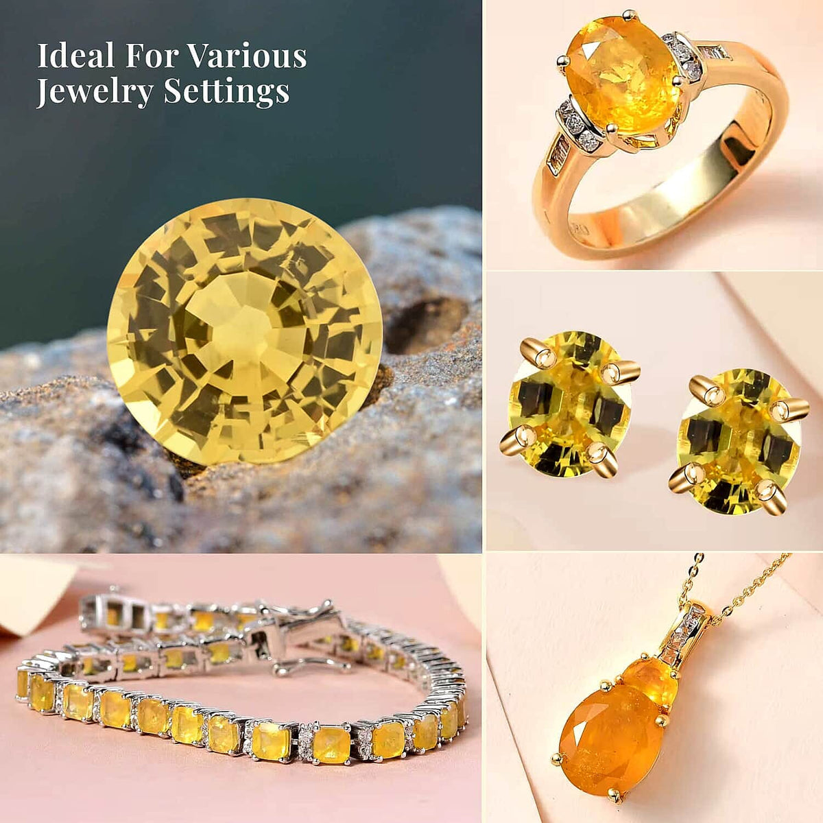 Certified &amp; Appraised 1 Ct. AAAA Yellow Sapphire Loose Gemstone in Round Shape (6 MM) 3839129 7