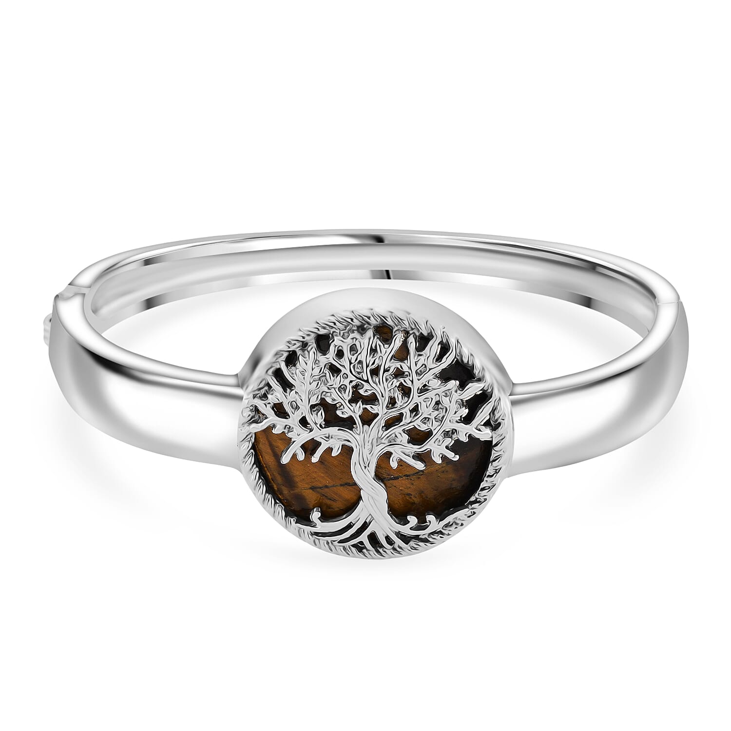 Tree of Life Collection - Tigers Eye Cuff Bangle (Size 7.5) 8275499 0