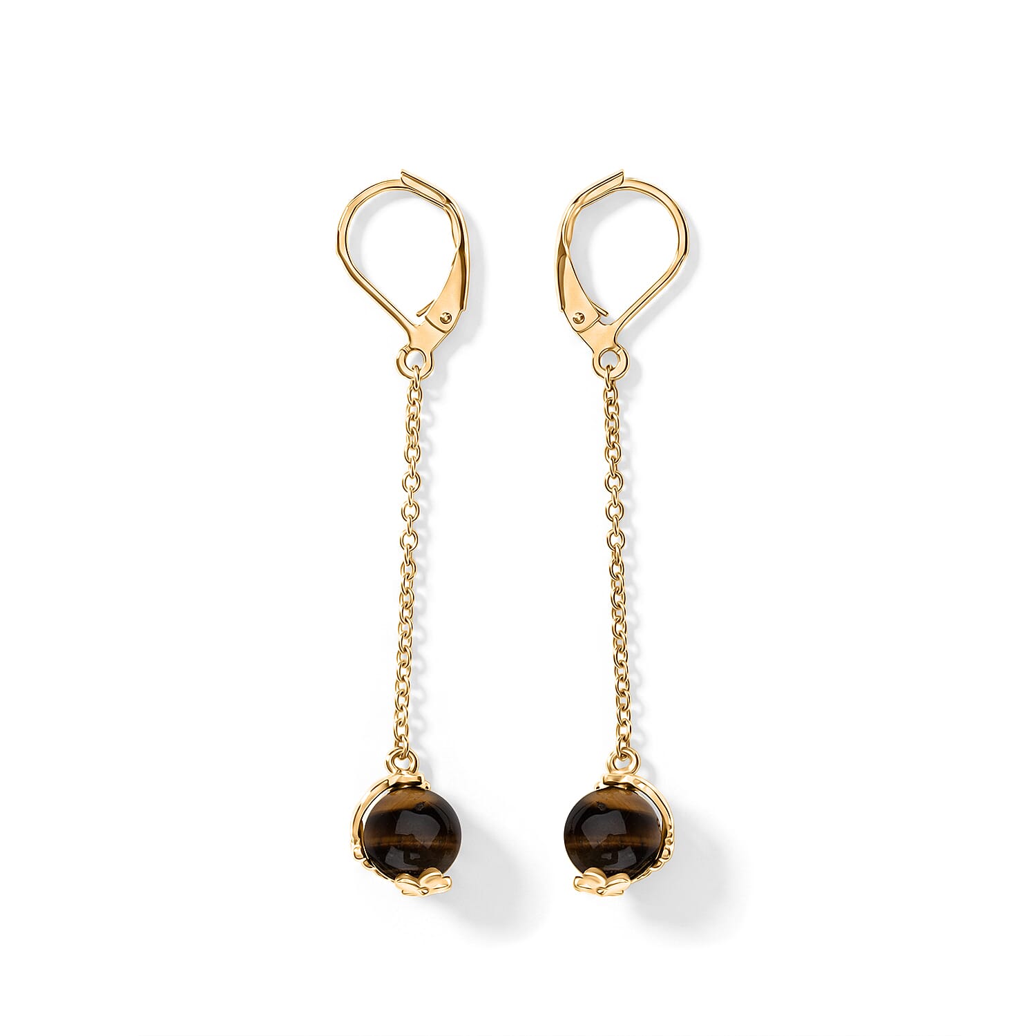 Tucson Close Out- Yellow Tigers Eye Earring with Lever Back 3.40 Ct. 8421195 0