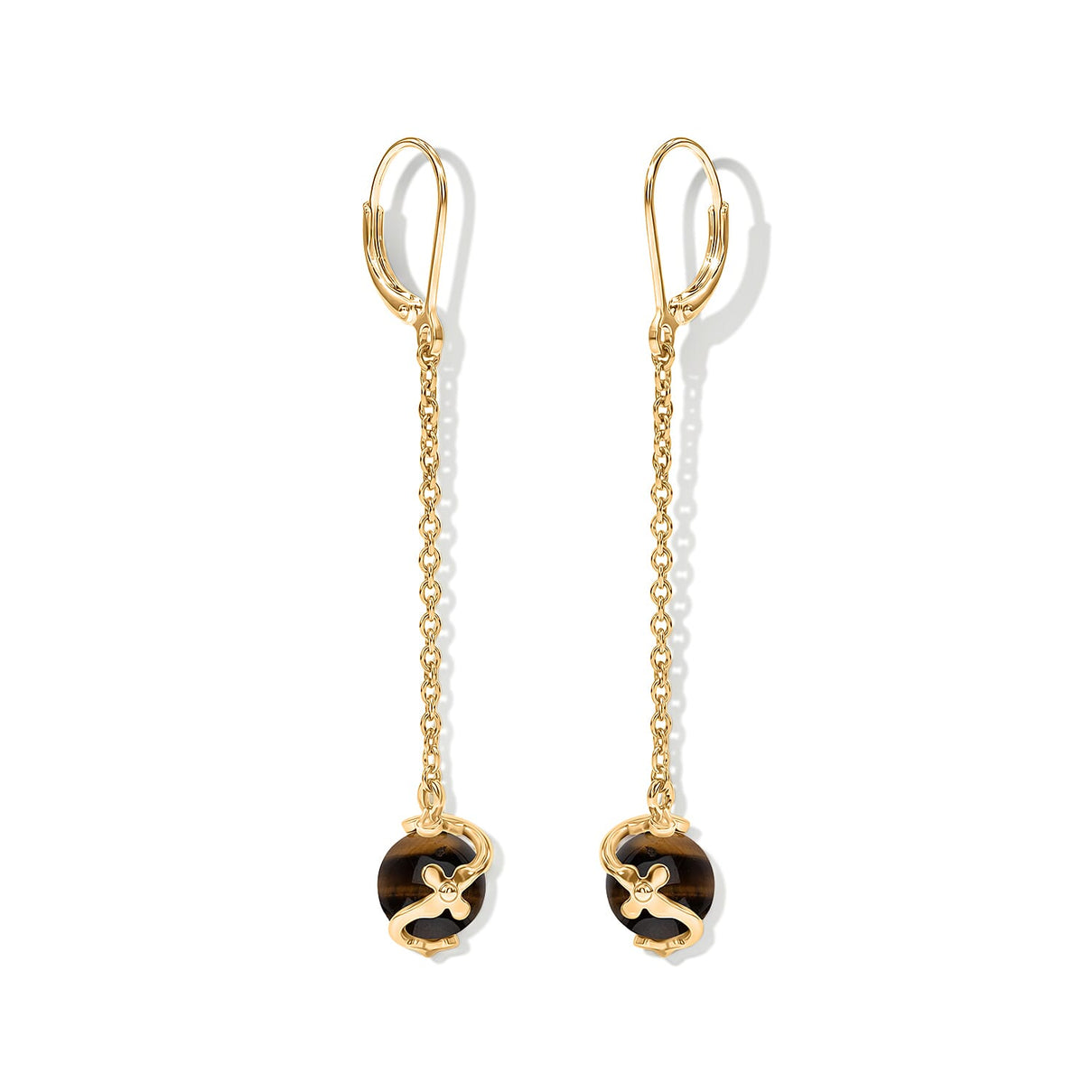 Tucson Close Out- Yellow Tigers Eye Earring with Lever Back 3.40 Ct. 8421195 1