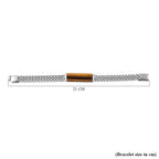 Yellow Tigers Eye Franco Bracelet (Size - 8) in Stainless Steel 19.00 Ct.