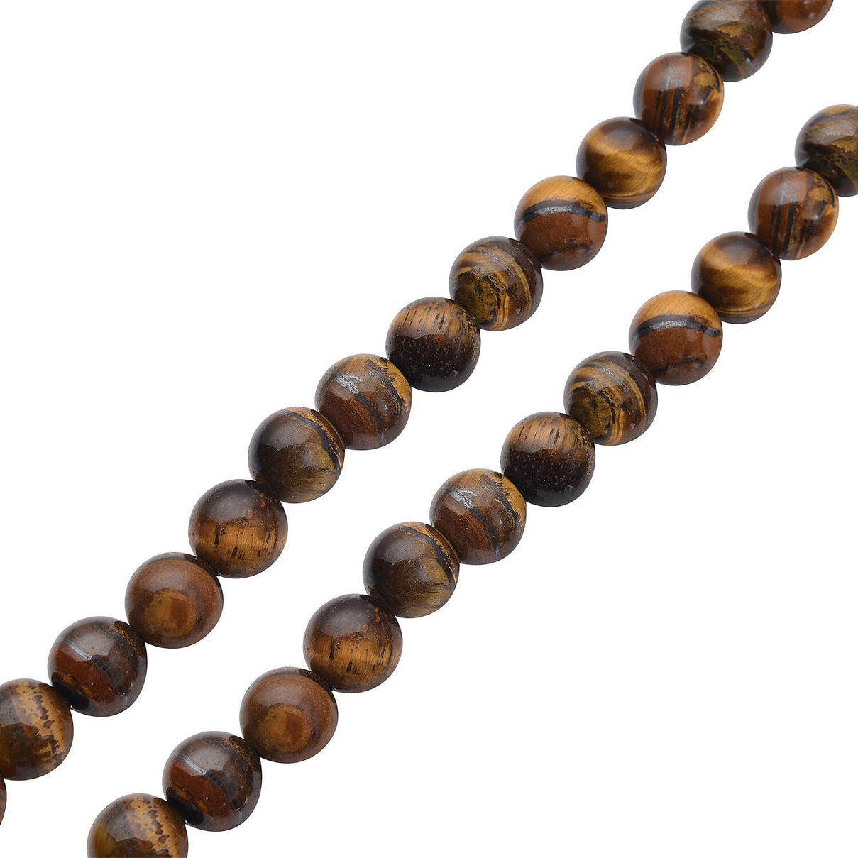 Yellow Tigers Eye and Brown Austrian Crystal Necklace (Size - 18.5 with 4 inch Extender) in Yellow Gold Tone 255.01 Ct. 7026472 6