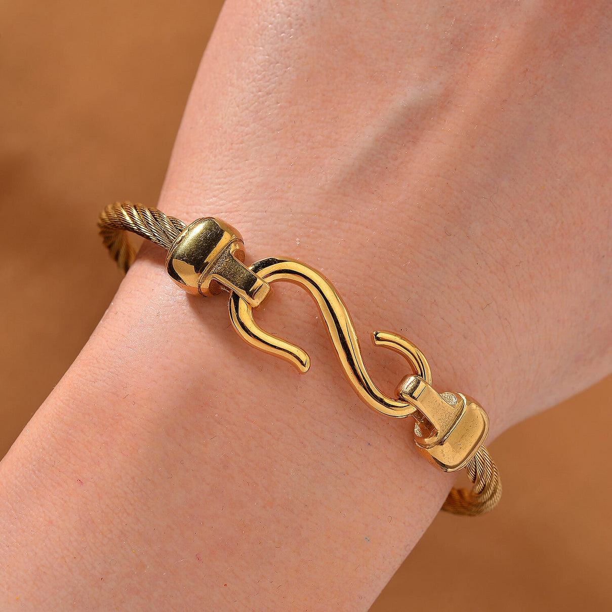 Yellow Tone Bangle (Size - 7.5) 7843695 2