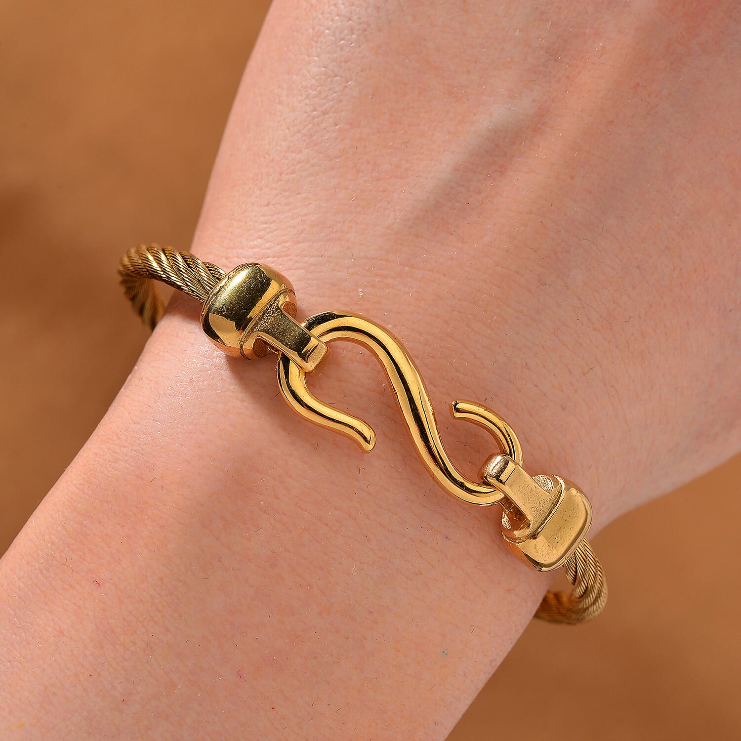 Yellow Tone Bangle (Size - 7.5) 7843695 2