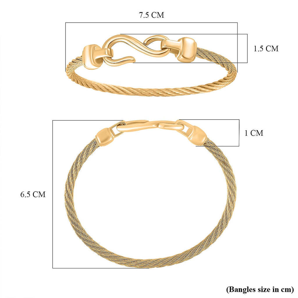 Yellow Tone Bangle (Size - 7.5)