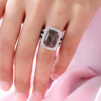 Yooperlite and Natural Cambodian Zircon Ring in Platinum Overlay Sterling Silver 12.01 ct, Silver Wt. 6.37 Gms