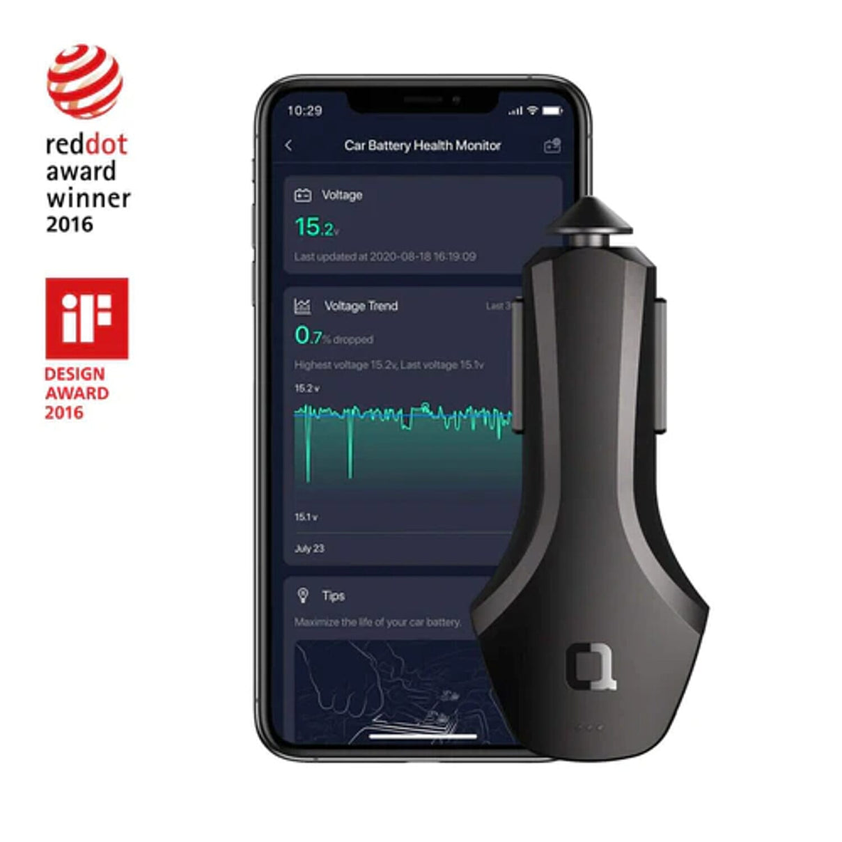 ZUS Smart Car Finder - Dual USB Car Charger 7730580 3