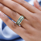AAA Gemfields Emerald Ring in 18K Vermeil Yellow Gold Plated Sterling Silver 1.70 Ct, Silver Wt 5.15 Gms