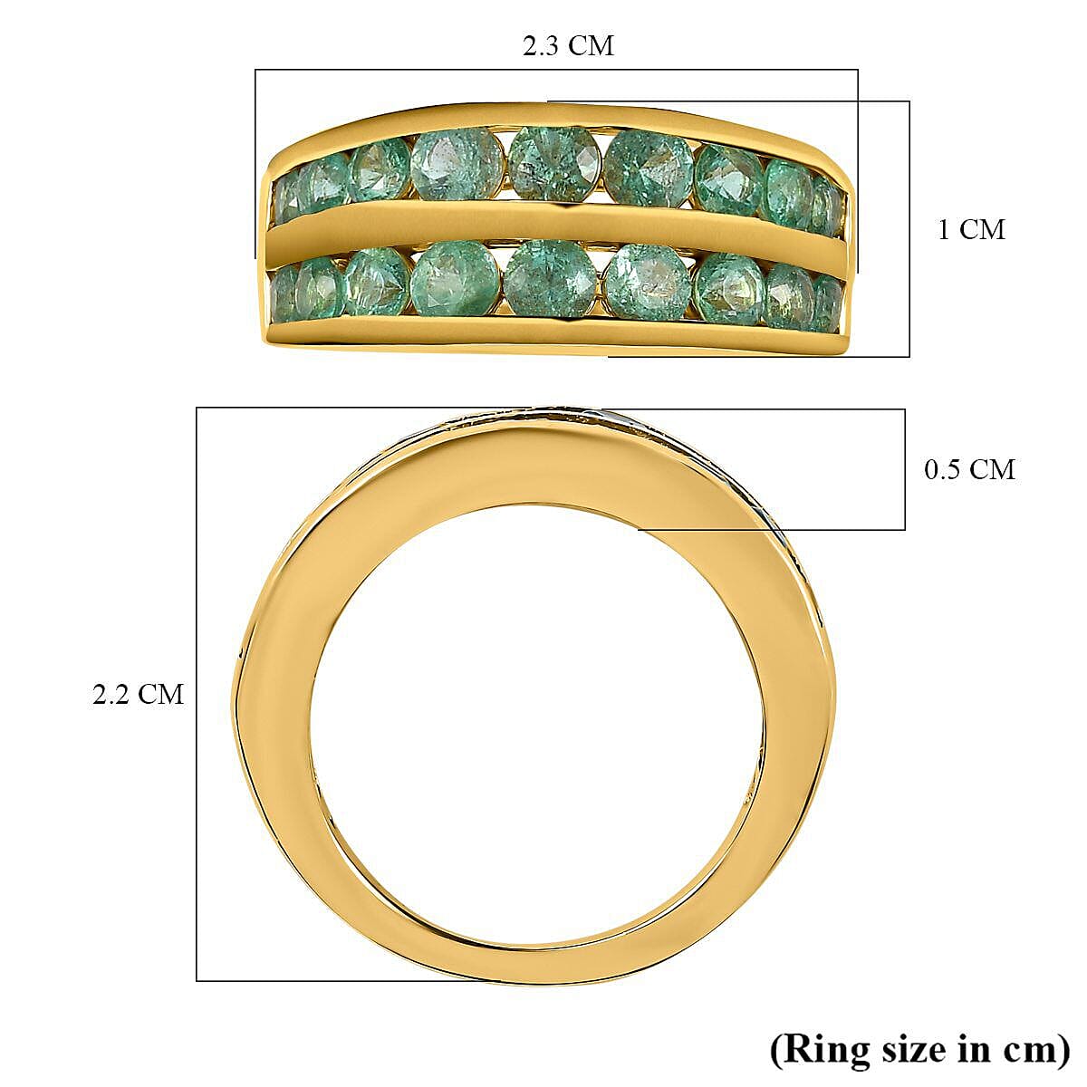 AAA Gemfields Emerald Ring in 18K Vermeil Yellow Gold Plated Sterling Silver 1.706 Ct, Silver Wt 5.15 Gms 7384063 11