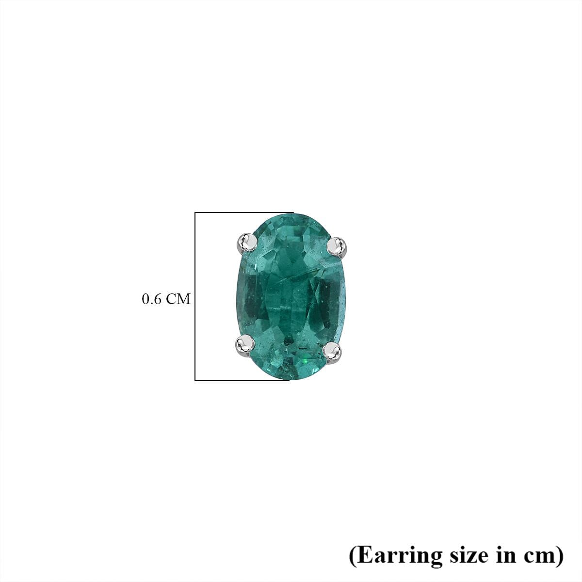 AAA Gemfields Zambian Emerald Stud Earrings in Platinum Overlay Sterling Silver 7828601 4