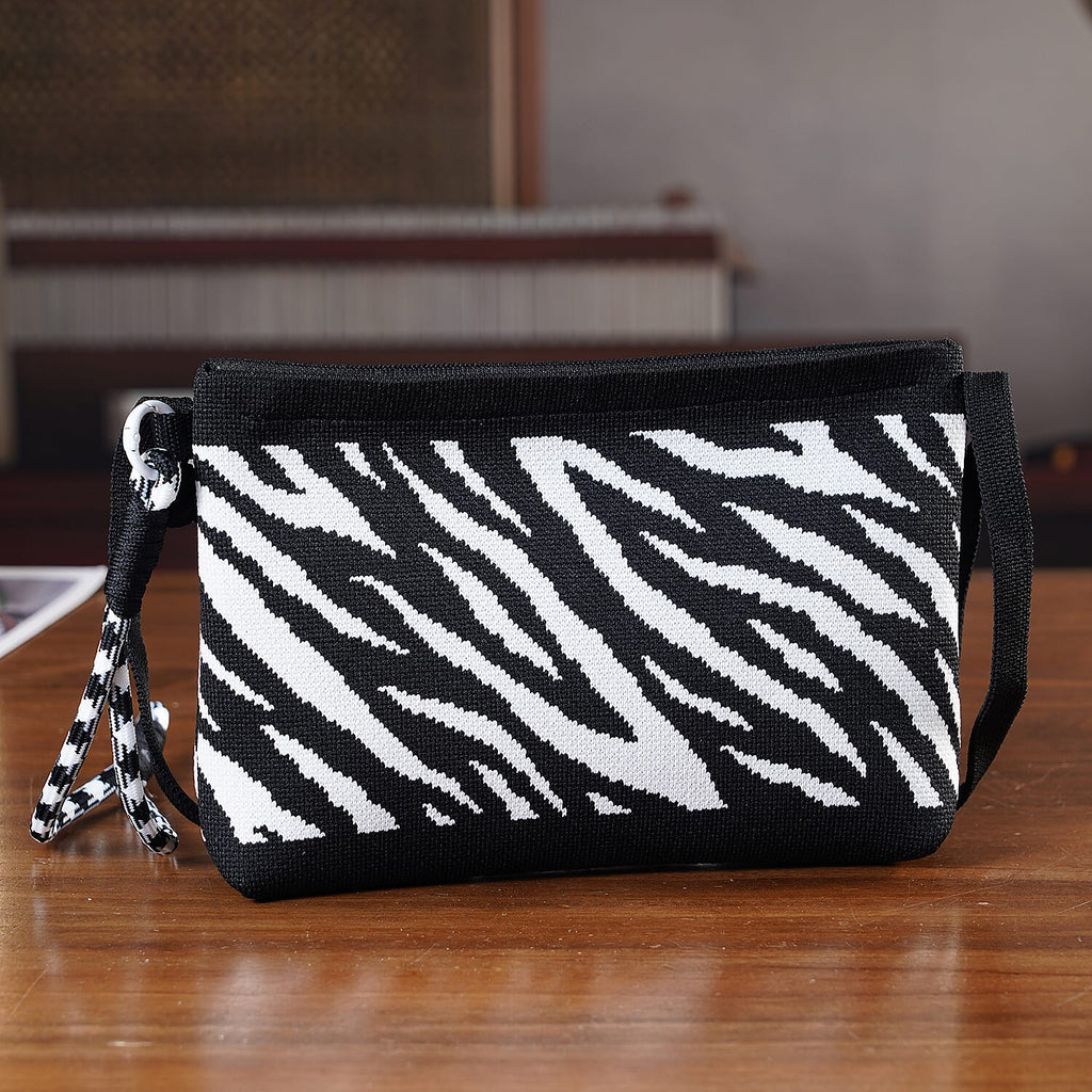 Designer-Inspired Zebra Print Crossbody Bag - Zebra
