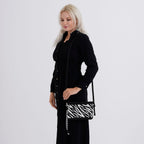Designer-Inspired Zebra Print Crossbody Bag - Zebra