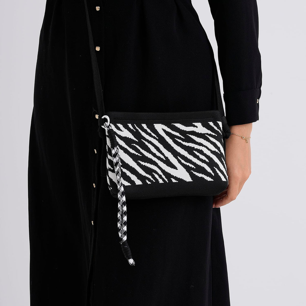 Designer-Inspired Zebra Print Crossbody Bag - Zebra V32520904 4