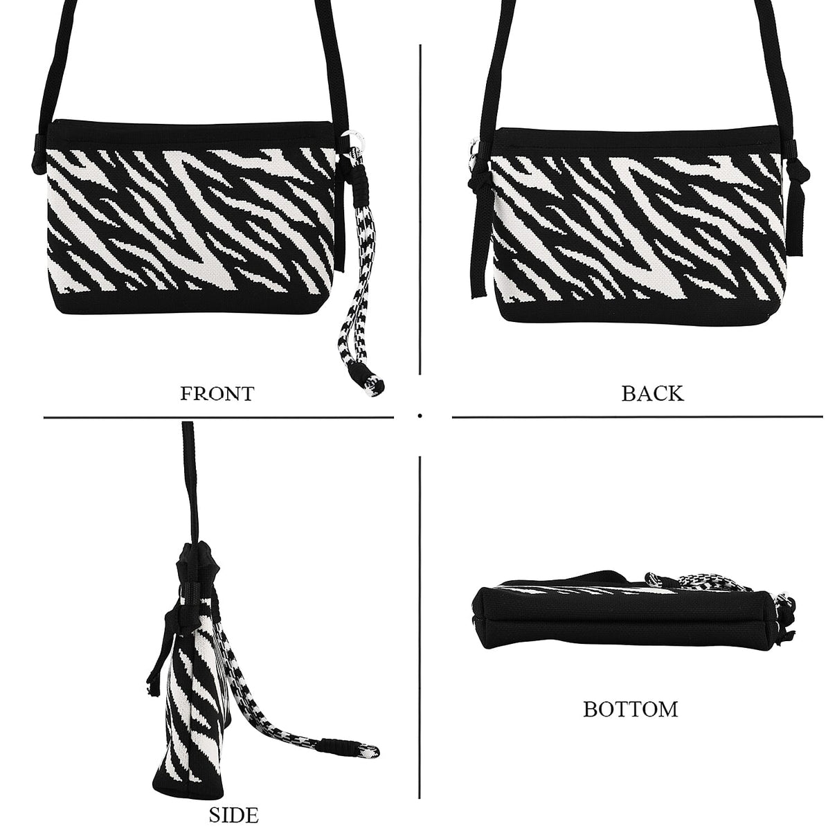 Designer-Inspired Zebra Print Crossbody Bag - Zebra V32520904 5