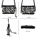 Designer-Inspired Zebra Print Crossbody Bag - Zebra