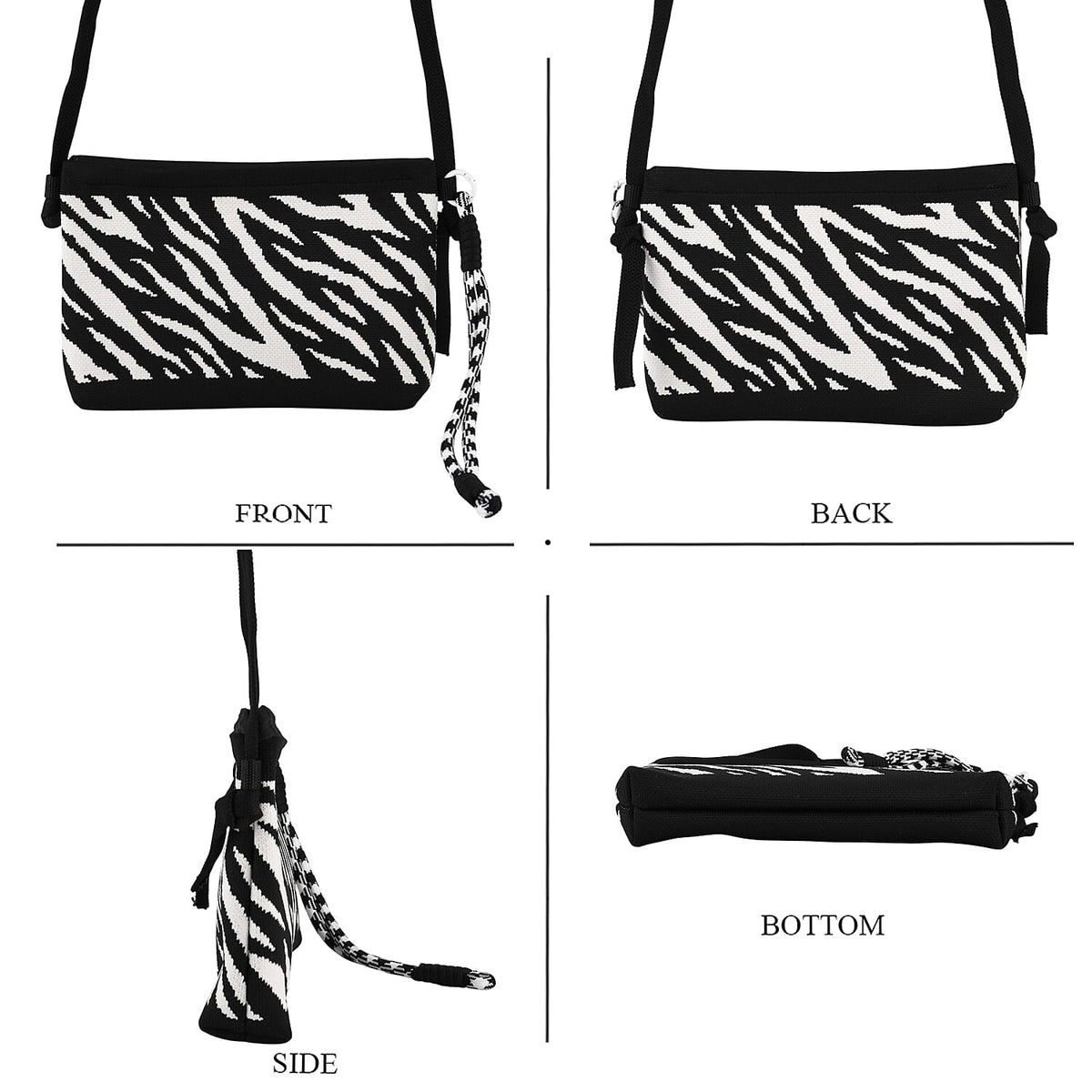 Designer-Inspired Zebra Print Crossbody Bag - Zebra V32520904 5
