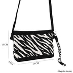 Designer-Inspired Zebra Print Crossbody Bag - Zebra