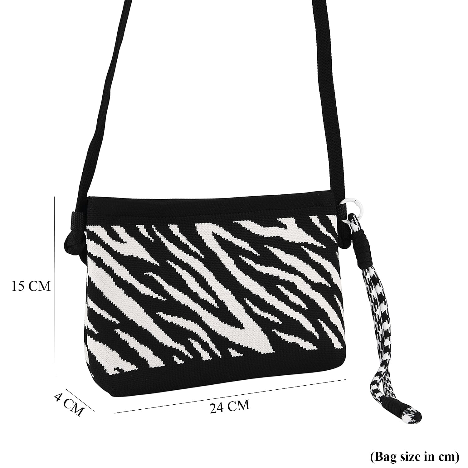 Designer-Inspired Zebra Print Crossbody Bag - Zebra V32520904 8