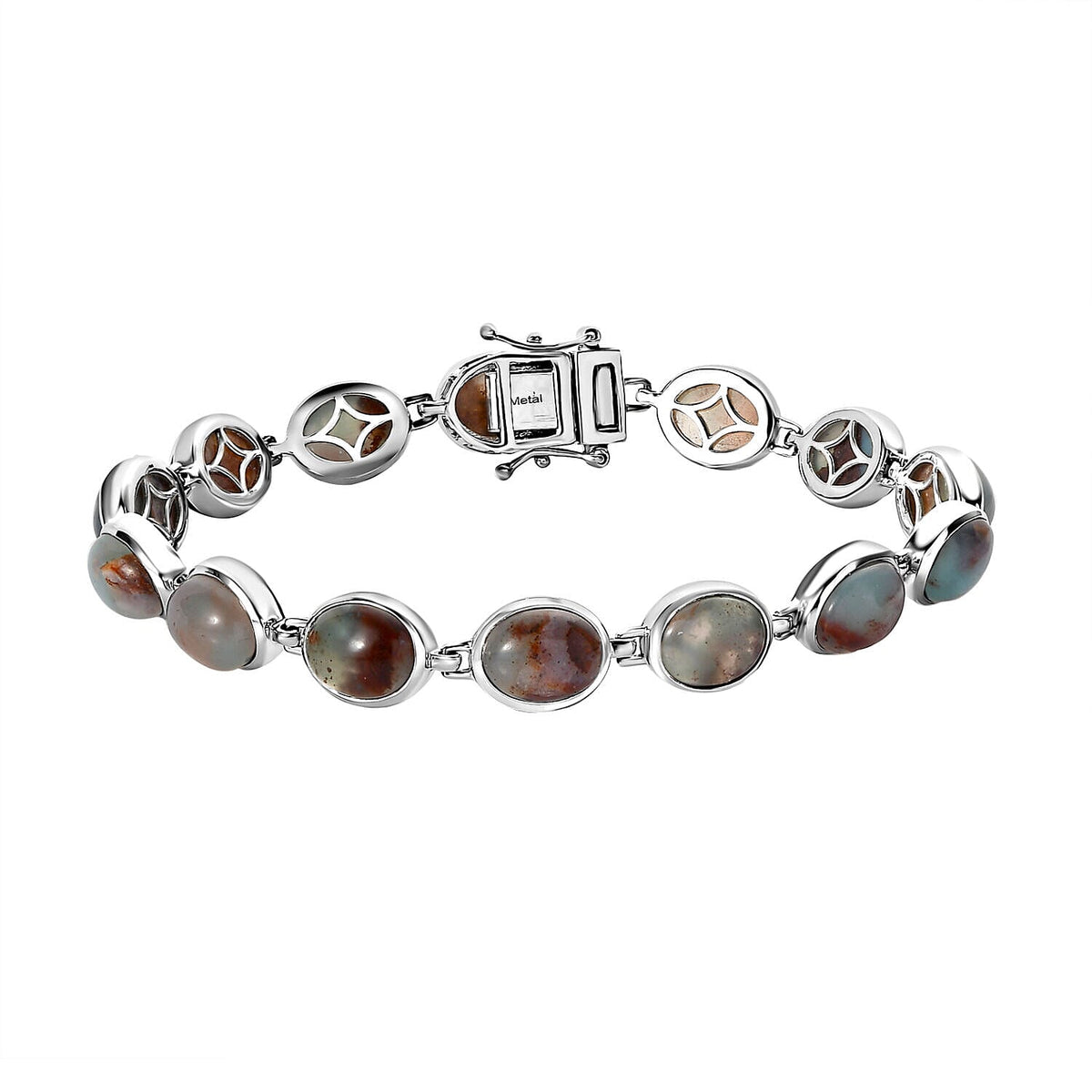Zimbaprase Bracelet (Size - 7) in Platinum Overlay Sterling Silver 27.72 Ct, Silver Wt. 16.33 Gms V32753794 0