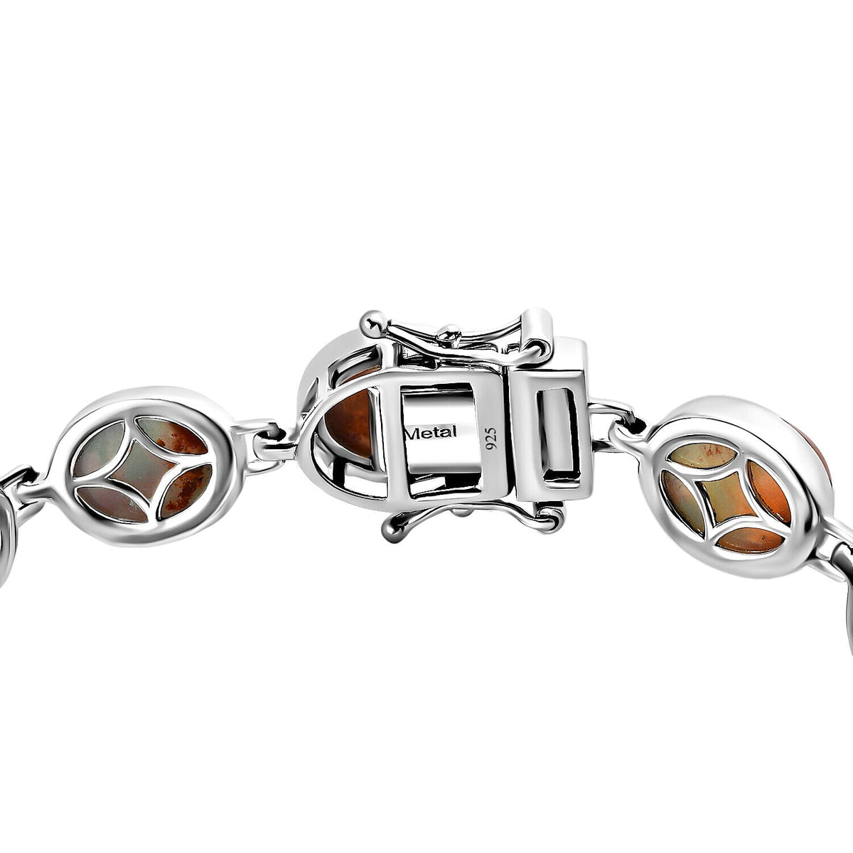 Zimbaprase Bracelet (Size - 7) in Platinum Overlay Sterling Silver 27.72 Ct, Silver Wt. 16.33 Gms V32753794 4