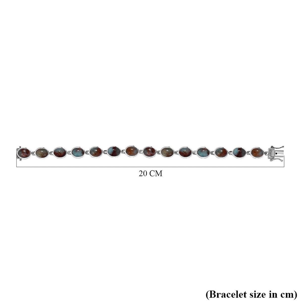 Zimbaprase Bracelet (Size - 7) in Platinum Overlay Sterling Silver 27.72 Ct, Silver Wt. 16.33 Gms V32753794 5