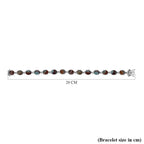 Zimbaprase Bracelet (Size - 8) in Platinum Overlay Sterling Silver 32.16 Ct, Silver Wt 18.94 Gms