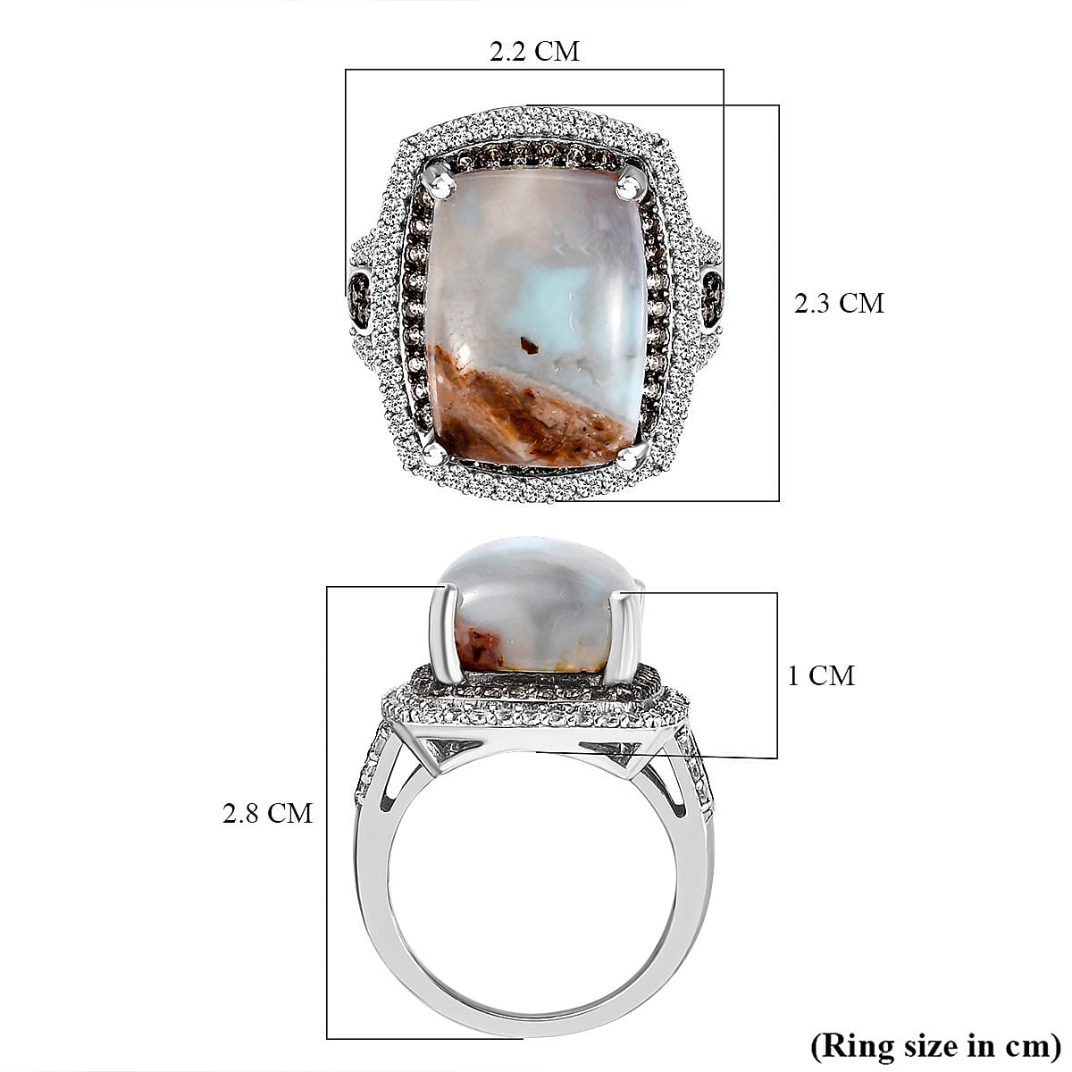 Zimbaprase and Multigemstone Ring in Platinum Overlay Sterling Silver 13.71 Ct 7276909 5