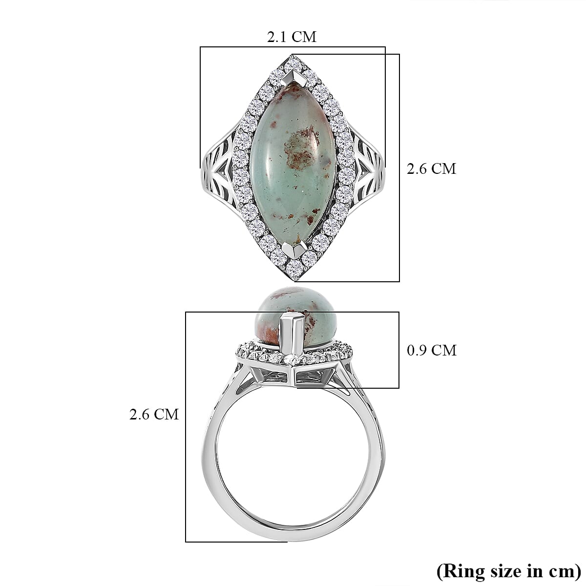 Zimbaprase and Natural Cambodian Zircon Marquise Halo Ring in Platinum Overlay Sterling Silver 7.04 Ct 7276858 10