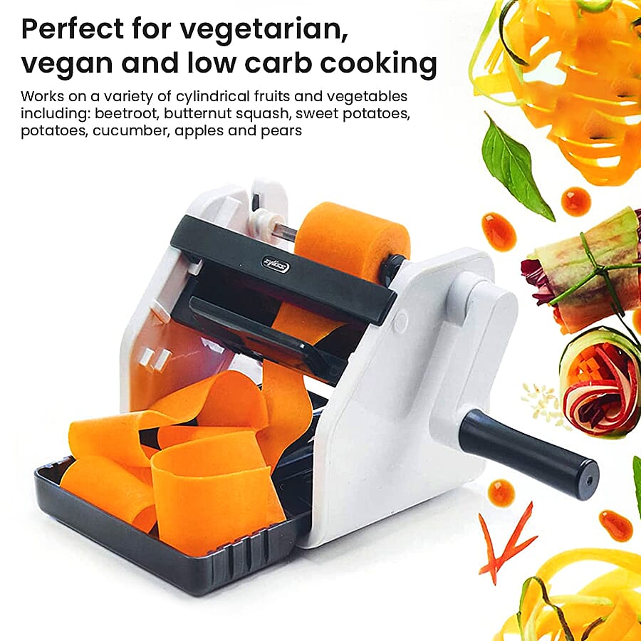 Zyliss Vegetable Pasta Maker and Spiralizer with 3 Interchangeable Blades