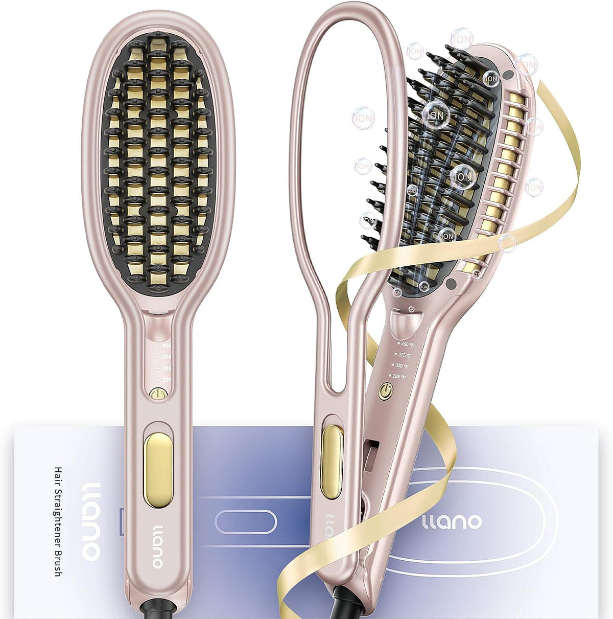 llano Hair Straightener Brush - Pink 8243690 0