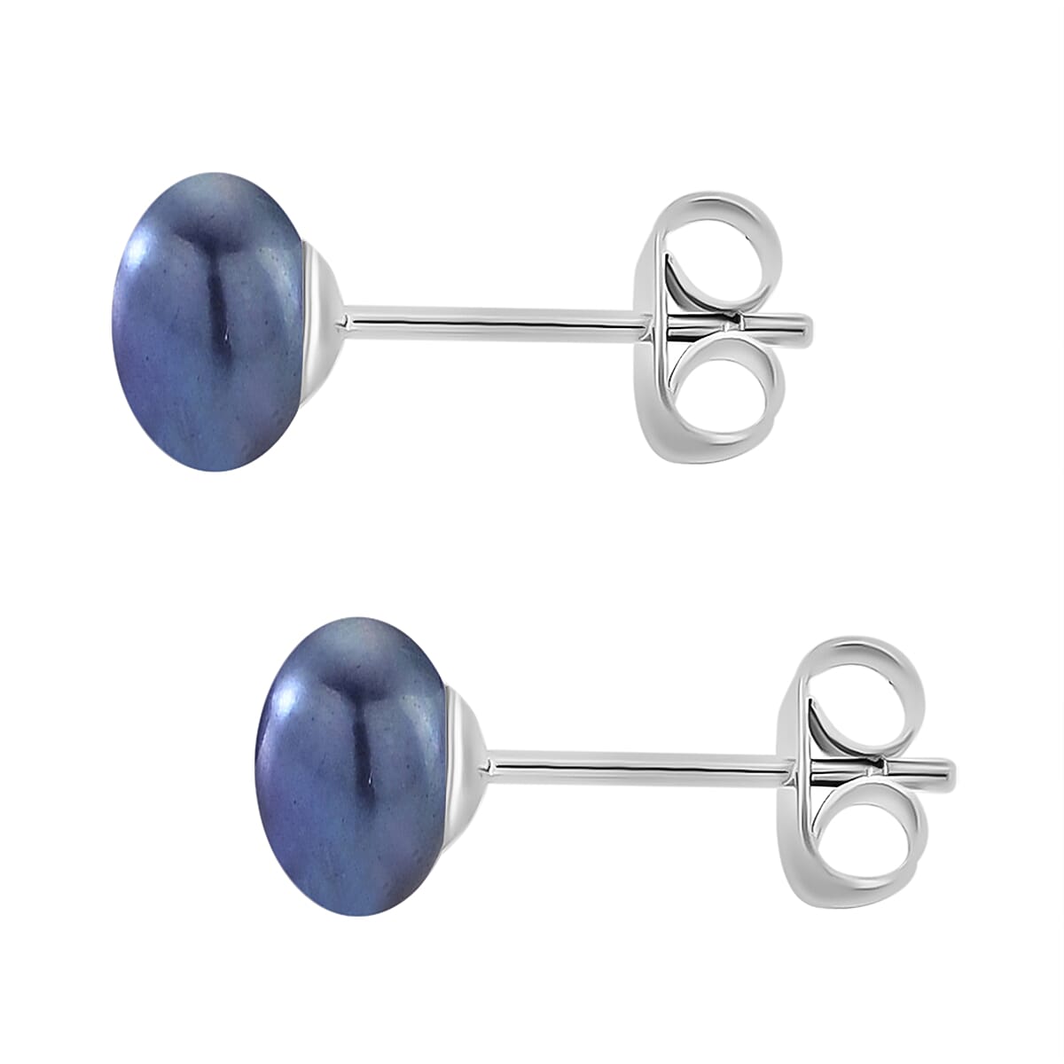 Peacock Freshwater Pearl (7-8mm) Stud Earrings with Push Backs 8319577 3