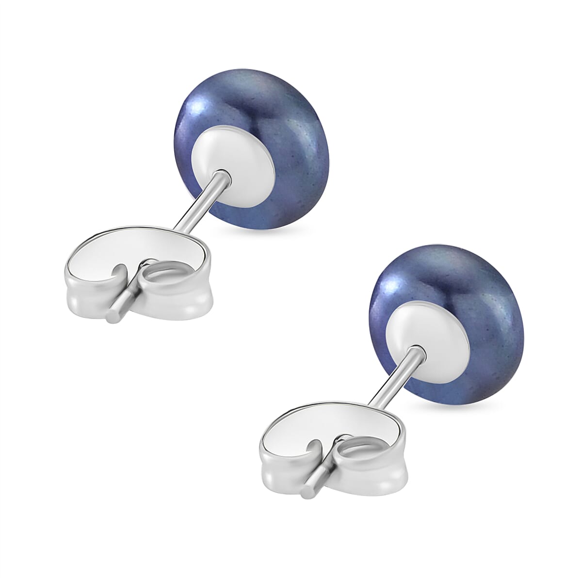 Peacock Freshwater Pearl (7-8mm) Stud Earrings with Push Backs 8319577 4