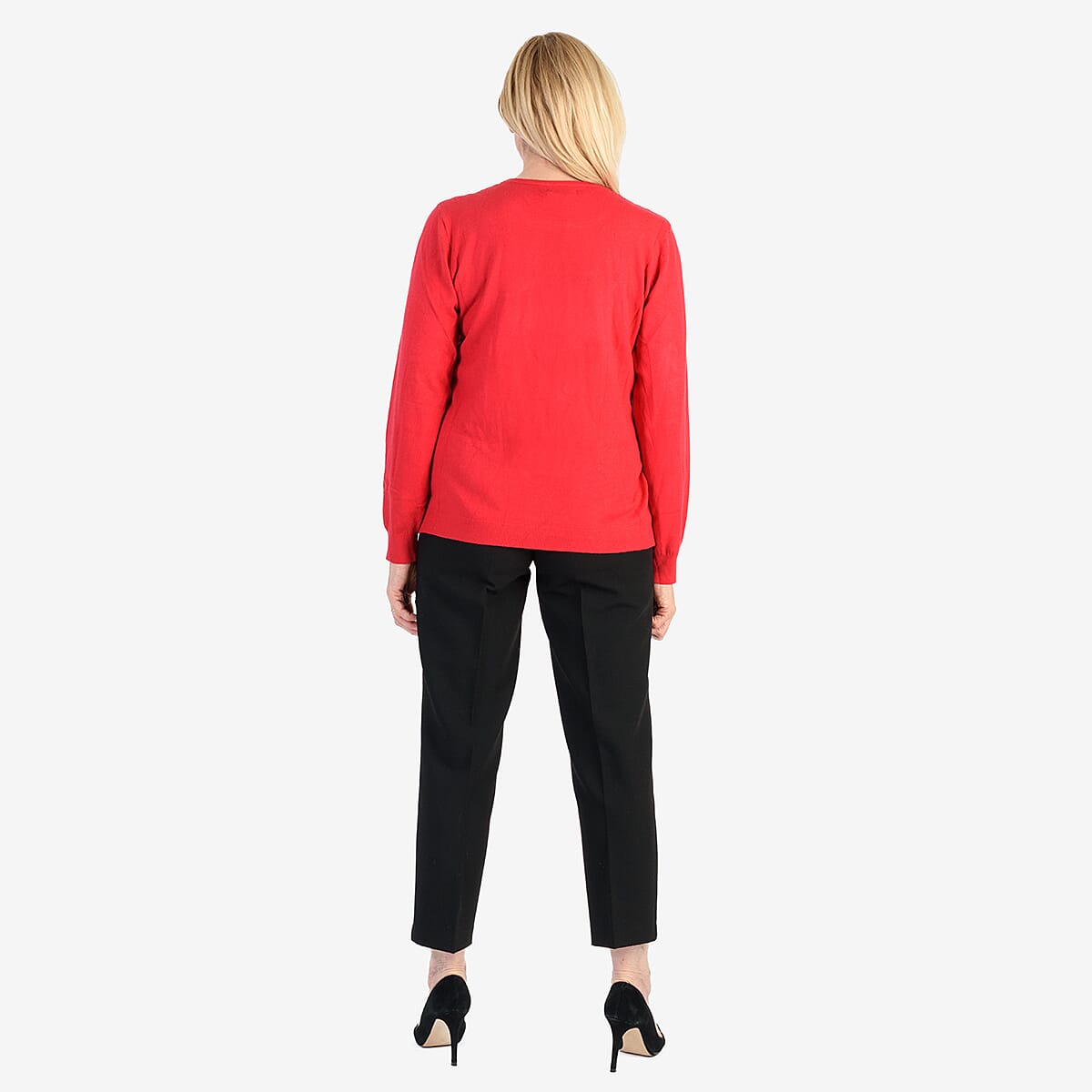 Pure And Natural Super Soft Sparkling Jumper (Size 10) - Red 8357514 3