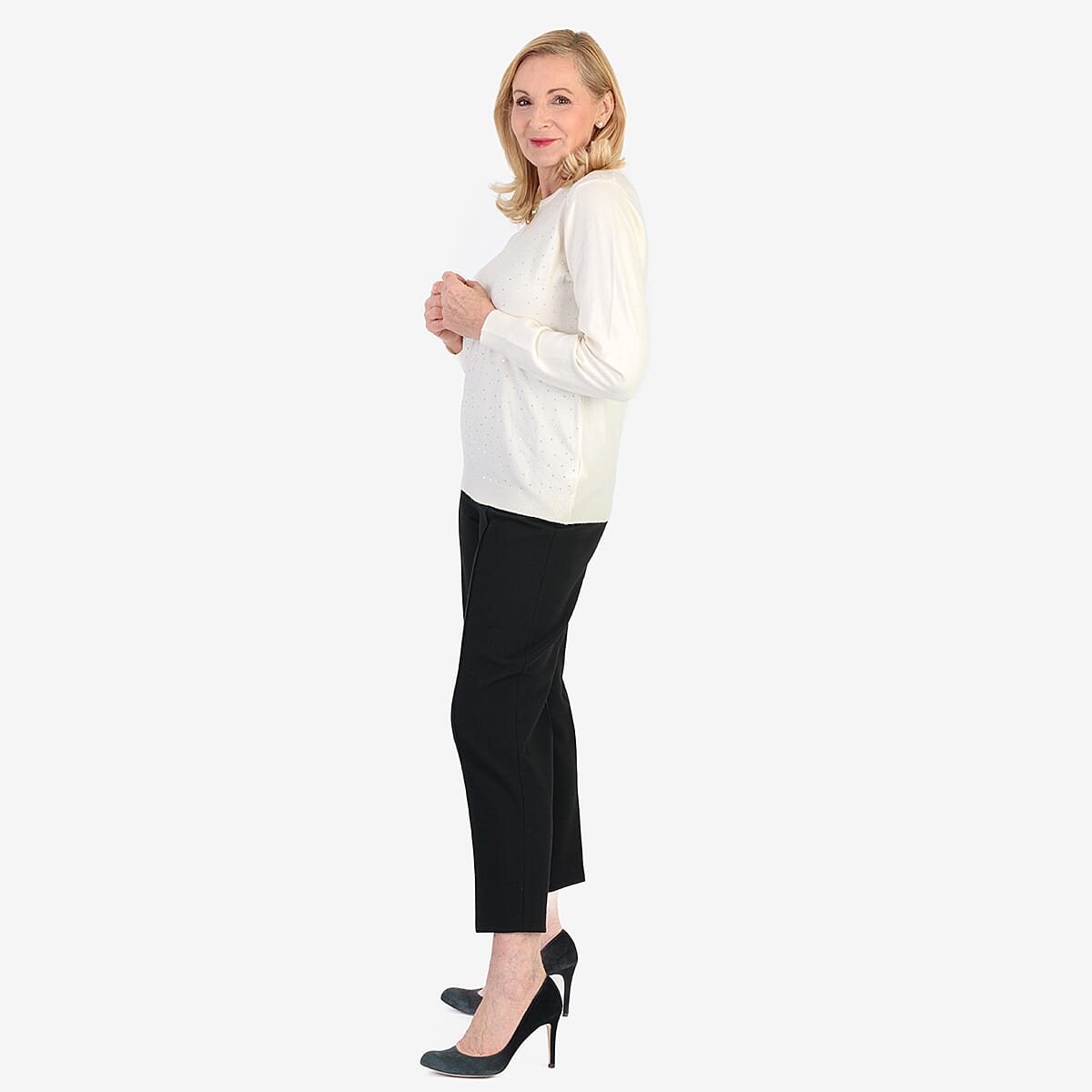 Pure And Natural Super Soft Sparkling Jumper (Size 12) - Ivory V32606424 2