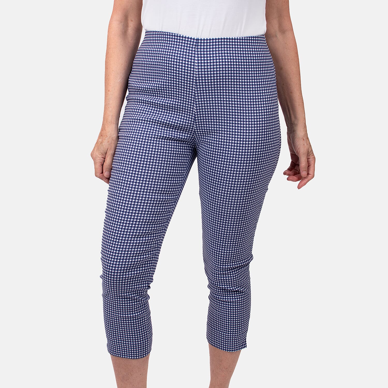 Pure and Natural Woven Trouser (Size 16) - Blue V32492392 0