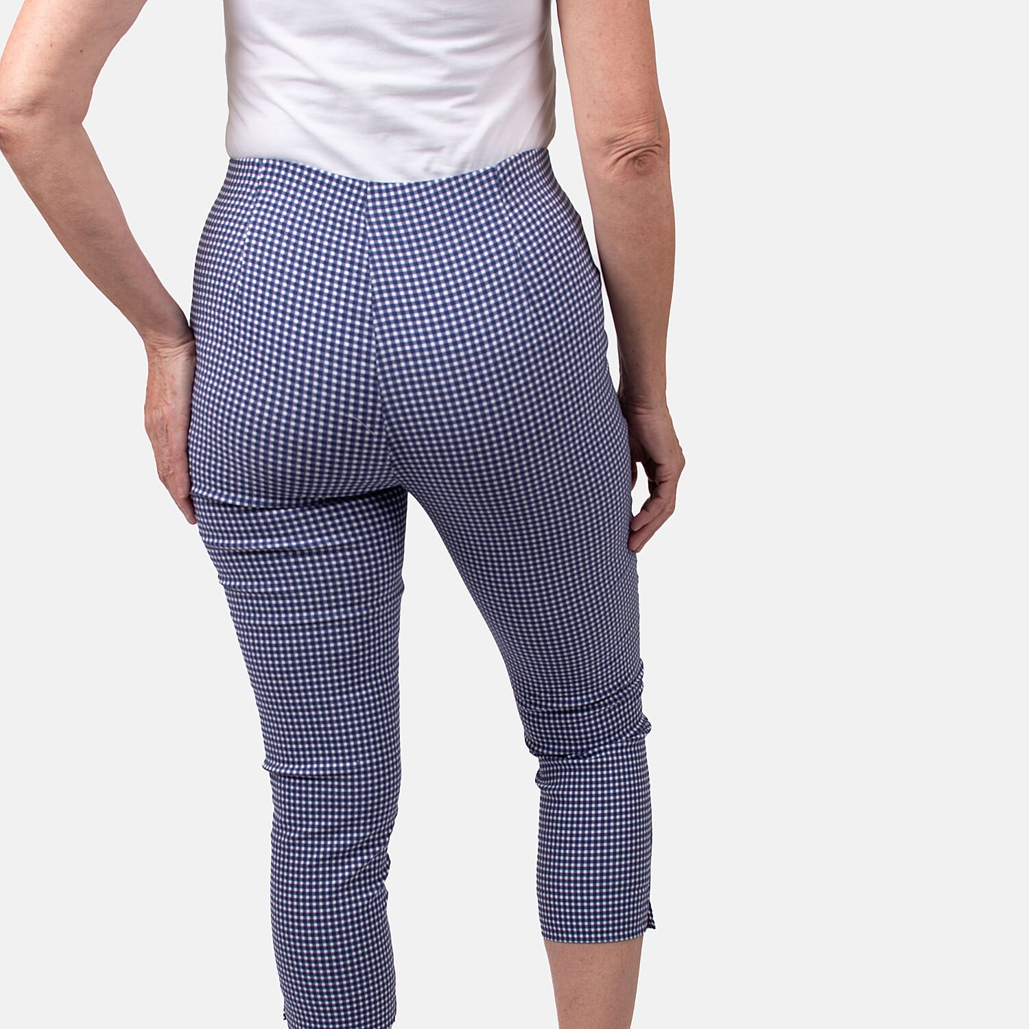 Pure and Natural Woven Trouser (Size 16) - Blue V32492392 2