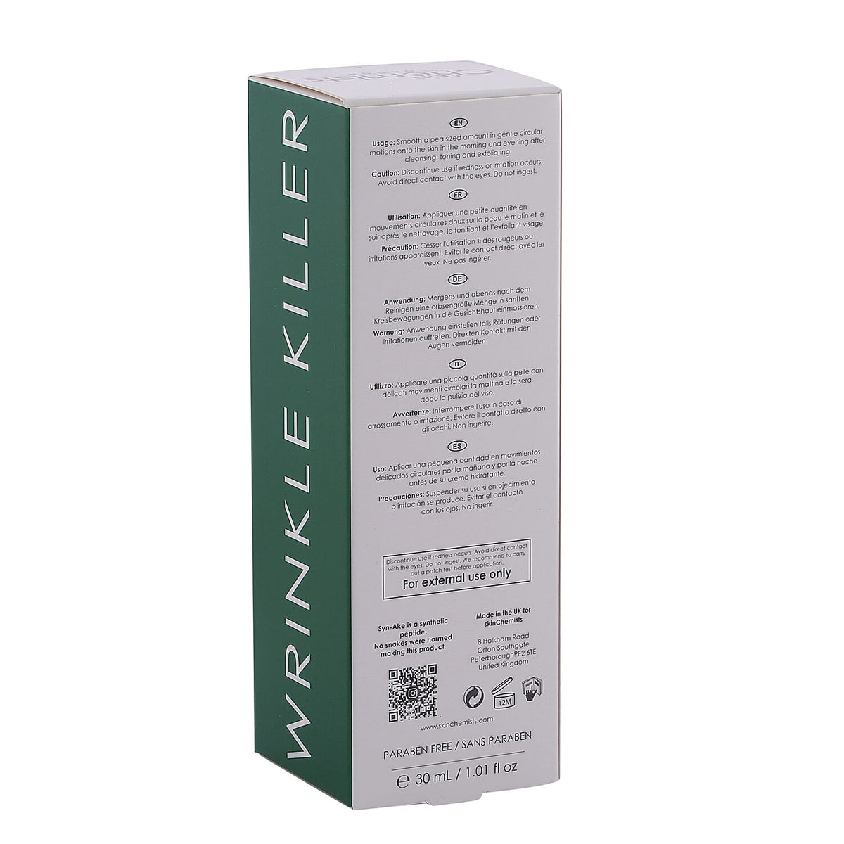 SkinChemists- SC Advanced Wrinkle Killer Snake Serum 4% - 30ml 6880949 4