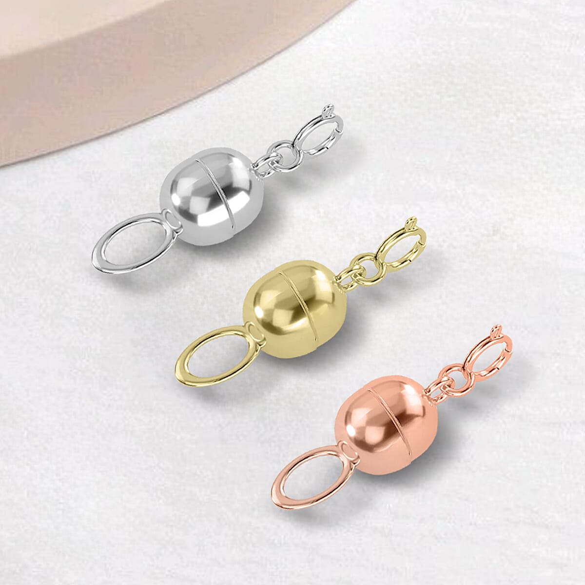 Magnetic Lock with Lobster Clasp in Rhodium Plated Sterling Silver 221222930 0