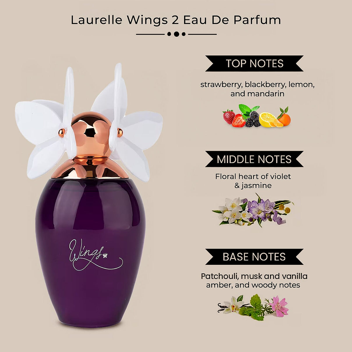 Pack of 2 Laurelle Wings 2 Eau De Parfum for Her - 100ml each 221253332 3