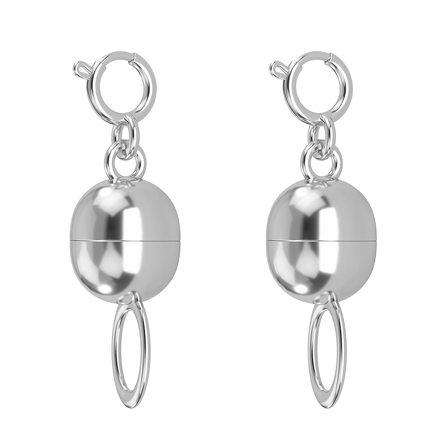 Set of 2 - Magnetic Lock Clasp in 9K White Gold 221268076 0