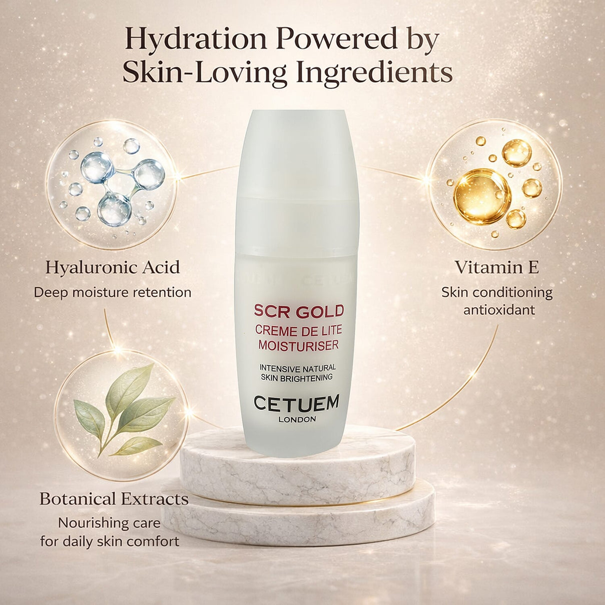 Cetuem Creme De Lite Moisturise with Skin Lightening Complex, Ceramide Oil and vitamins C and E for Youthful, Glowing Skin 2984483 2