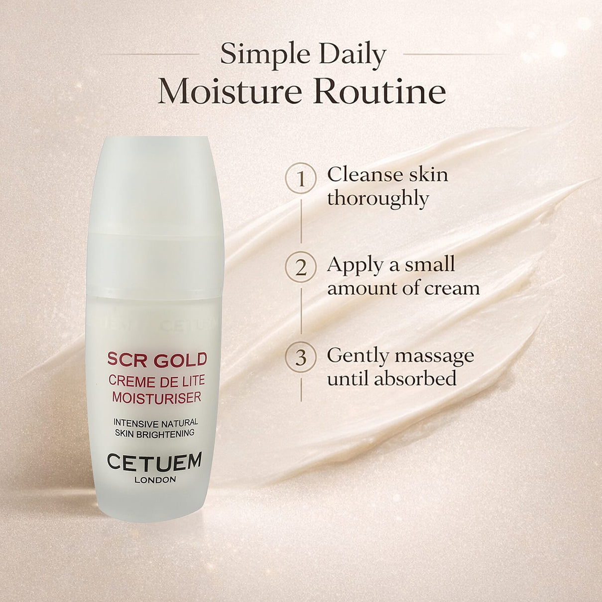 Cetuem Creme De Lite Moisturise with Skin Lightening Complex, Ceramide Oil and vitamins C and E for Youthful, Glowing Skin 2984483 4