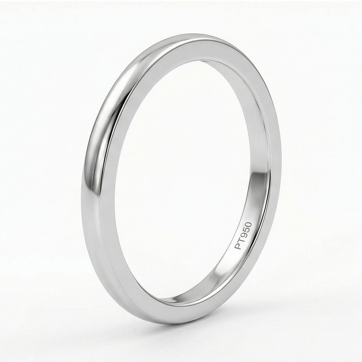 Rhapsody- 950 Platinum Fine Polished Stackable Band Ring 3191433 4