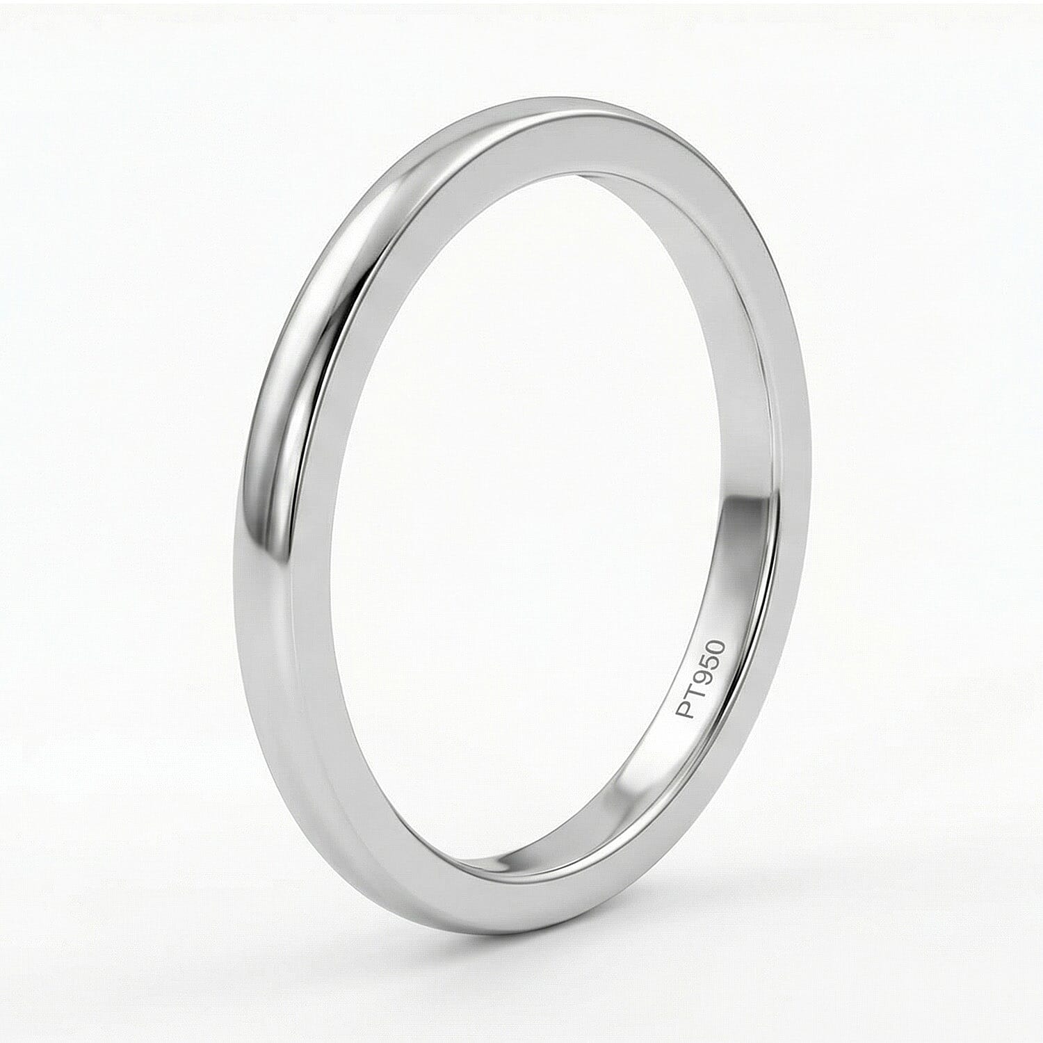 Rhapsody- 950 Platinum Fine Polished Stackable Band Ring 3191433 4