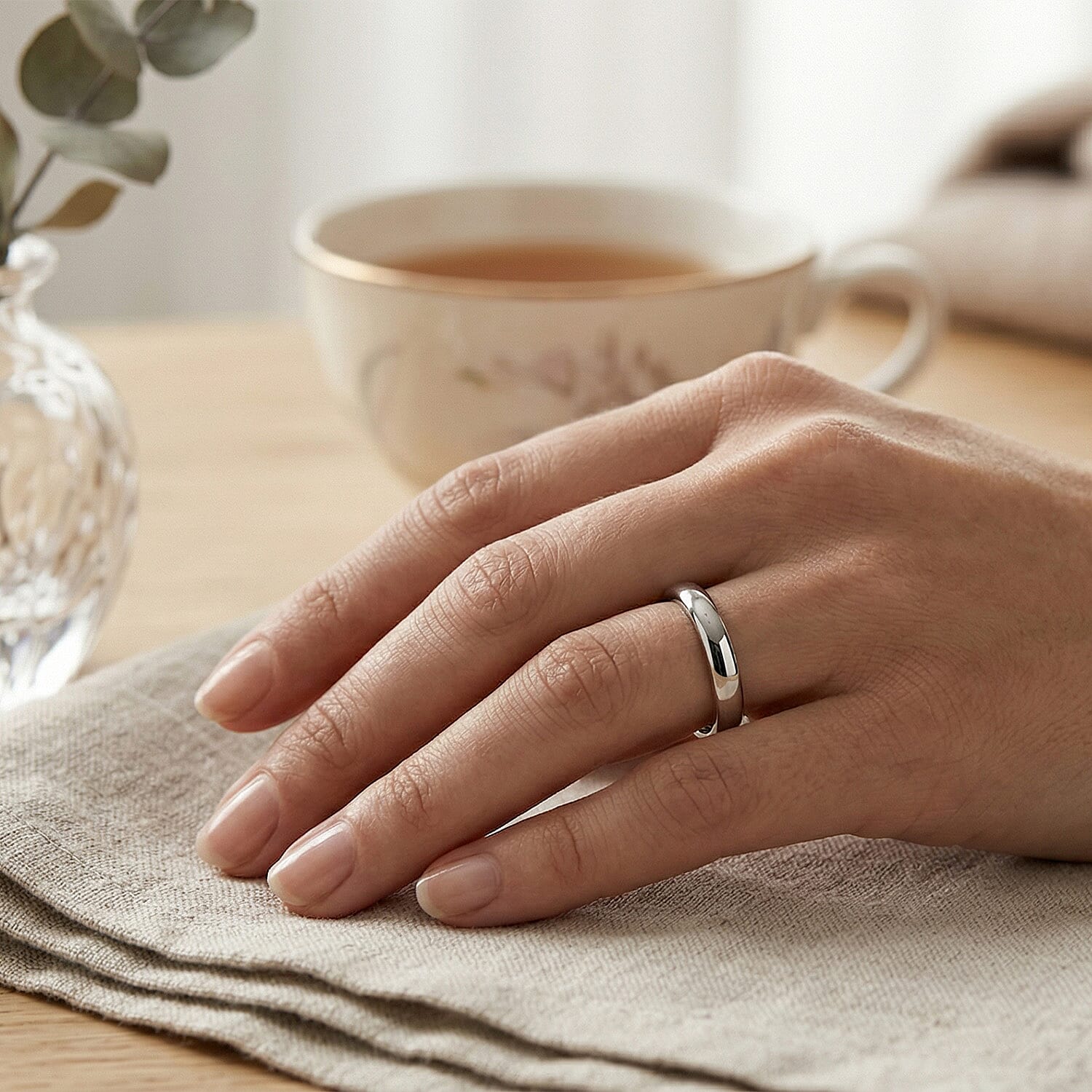 Rhapsody- 950 Platinum Fine Polished Stackable Band Ring 3191433 5
