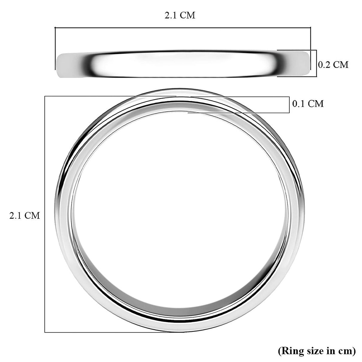 Rhapsody- 950 Platinum Fine Polished Stackable Band Ring 3191433 8