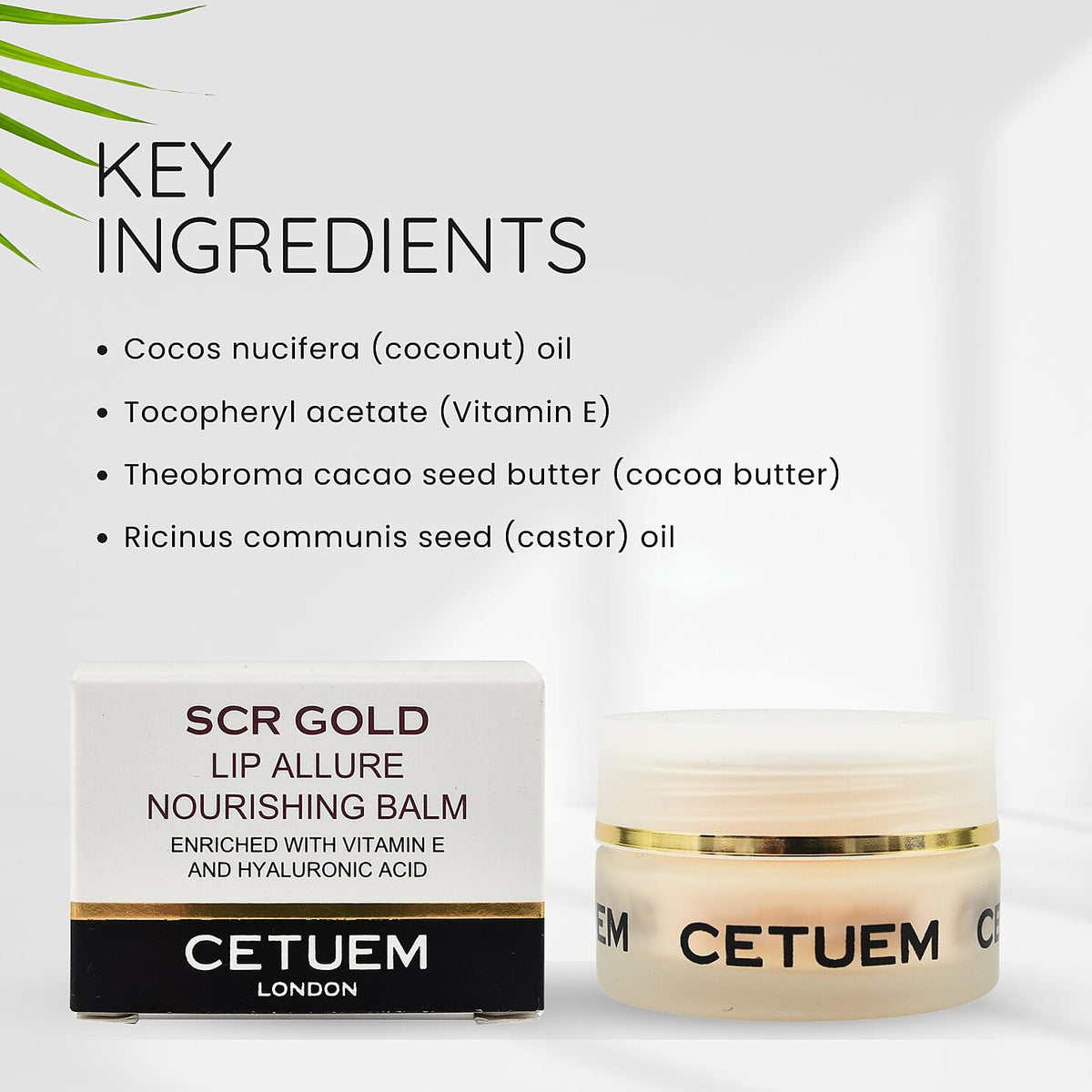 Cetuem SCR Gold Lip Allure with Hyaluronic Acid, Vitamin E, Cocoa Butter and Pomegranate for Deep Hydration and Protection of lips 3312313 2